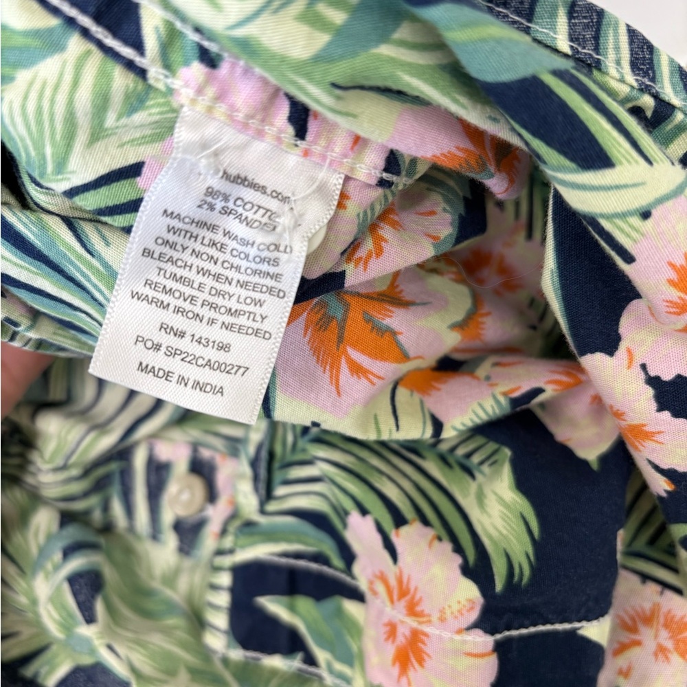 Chubbies Hawaiian Print Button Up Shirt Mens Large Short Sleeve Tropical - Picture 9 of 9